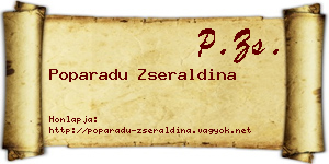 Poparadu Zseraldina névjegykártya